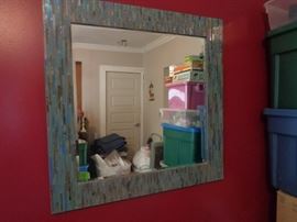 Mosaic framed mirror