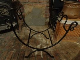 Wrought iron log holder