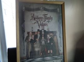Framed movie poster of Addams Family Values