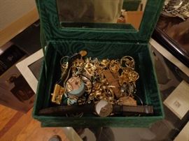 Selection of costume jewelry