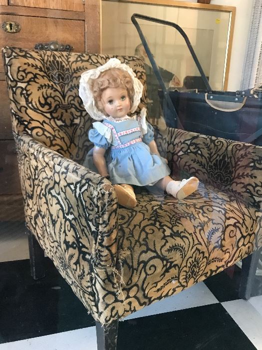 Children's chair and doll