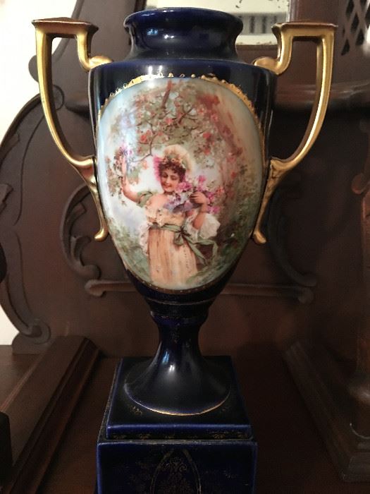 Second vase with painted scene 