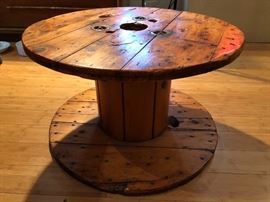 Spool coffee table