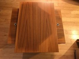 detail of table, swivel top