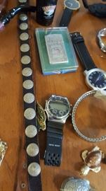 lighters, watches, concho belt