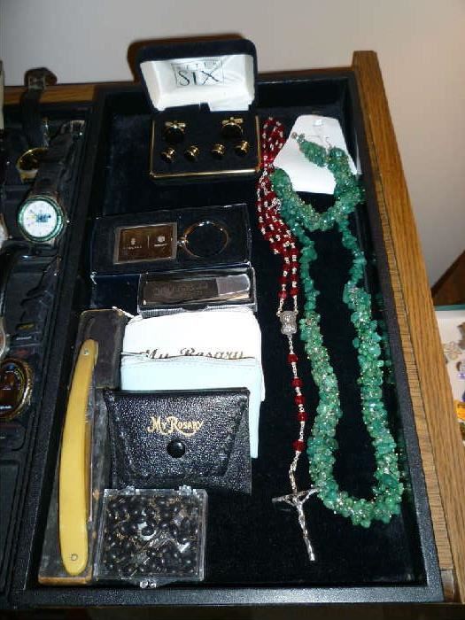 ROSARIES, KNIVES, CUFF LINK SET, NECKLACE SET