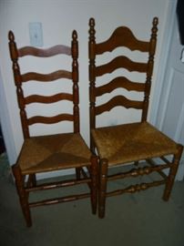 2 WOOD DINING CHAIRS