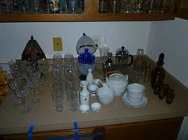 CRYSTAL STEMWARE, BARWARE, SAKI 