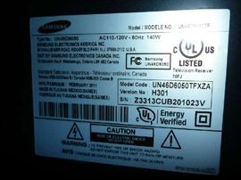 MANUFACTURE DATE ON TV