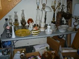 LAMPS, DISHWARE