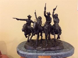 Frederick Remington Bronze "Coming Through The Rye"
12” x 15” x 12”H, approx. weight 42#