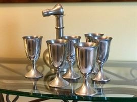 Leonard Pewter serving set,  handmade from England.