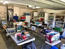 Full Garage: Hand Tools, Electric Tools, Antique Tools, Nails, Screws & Roofing items much more!