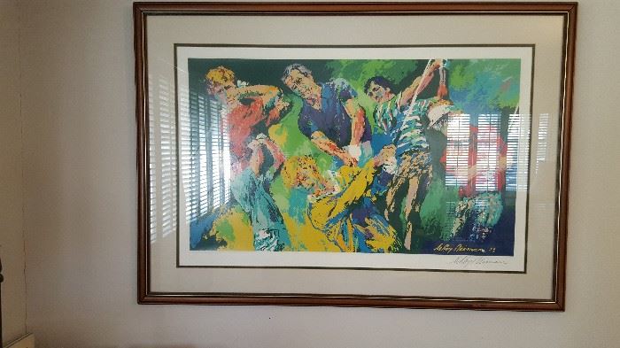 Leroy Neiman 'Six Golfers' signed and numbered print