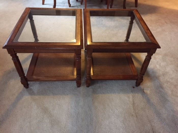 Pair of Mid Century End Tables (Matching Coffee Table and Sofa Table.).