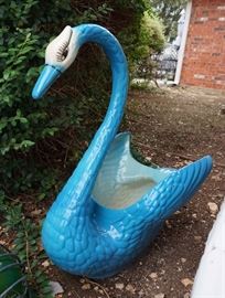 Colorful swan planter