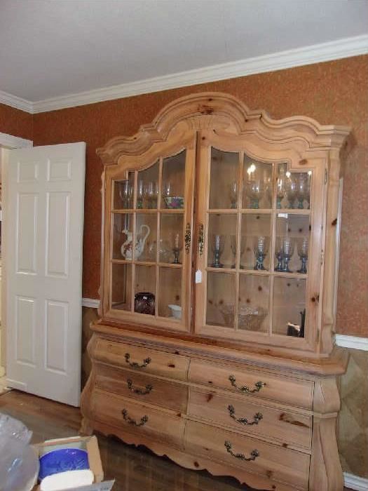 Pine China Cabinet by Drexel