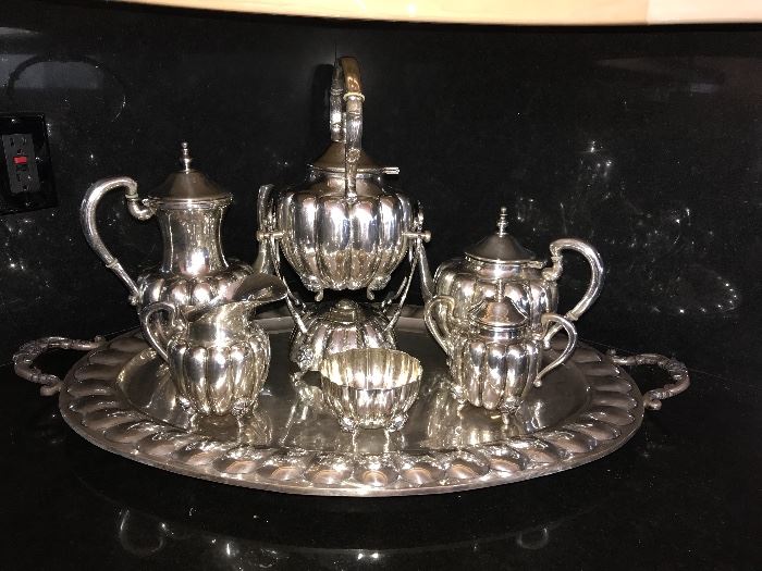 WOW Mexican Louvre 925 Huge 6 piece tea coffee service   A must see