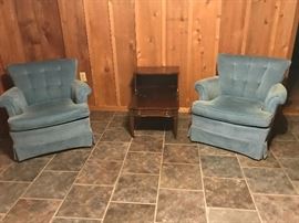 $80 for pair blue chairs