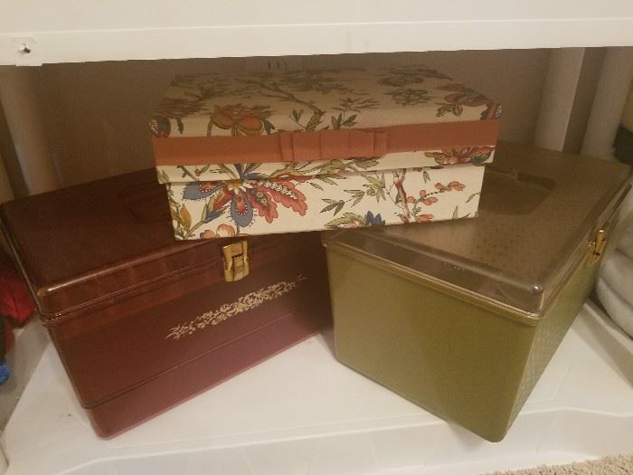 vintage sewing boxes