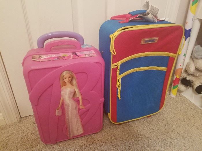 Vintage Barbie luggage, kids luggage