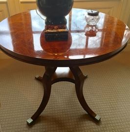 32” Round Wood Table, 26" Ht.