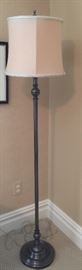 64" Metal Floor Lamp w/ Silk Shade
