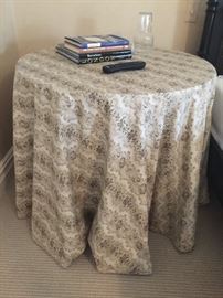 34" Round Fabric Covered Table, 30" Ht.