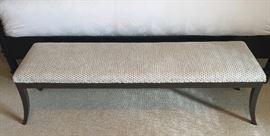 Upholstered Top Bench w/ Wood Legs, (63” x 13" x 17”)