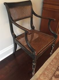 Antique Regency Painted Beech Cane Arm Chair, c.1810 (23” x 22" x 34”)