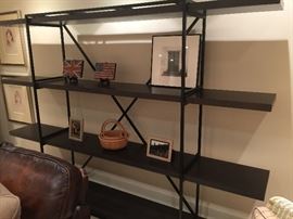 Iron & Wood Open Shelving, 4 Shelves, (102” x 16" x 72)