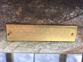 Pair of Kingsley Bate Outdoor Wood Arm Chairs w/Cushions, Round Side Table, and
Square Side Table