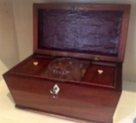 Antique Tea Caddy (12" x 7" x 7")