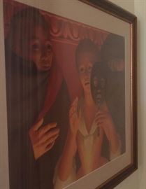 George Tooker (1920-2011) "Masked Ball- Un Ballo in Maschera", Signed & Numbered Framed Lithograph, 98/250 (39" x 31")