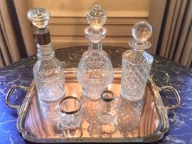 Collection of Crystal Decanters
