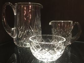 2 Waterford Pitchers & 1 Bowl