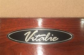 The Peter Vitalie Collection, (39” x 78”) Pocket Billiard Table, Model Sencillo, Tulipwood,
Matte Black Stain w/ Walnut Rail and Black Cloth Pockets w/ Shields