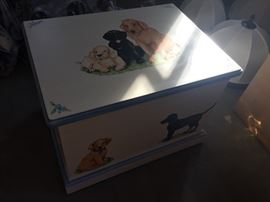 Handpainted Dog Toy Chest