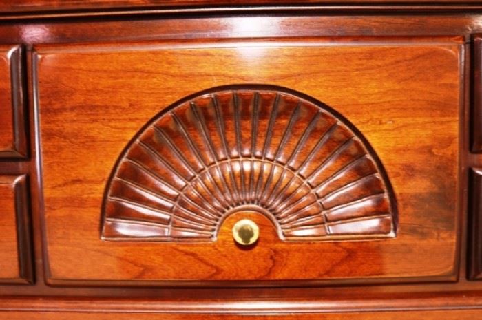 Fan carved front