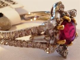 Surrounded with diamonds