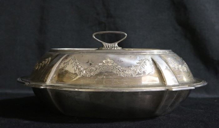 Sterling covered vegetable dish by Gorham