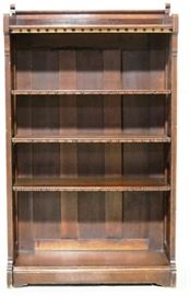 Very nice walnut open front bookcase