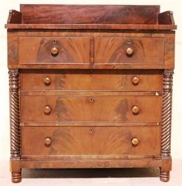 Period antique chest with gallery