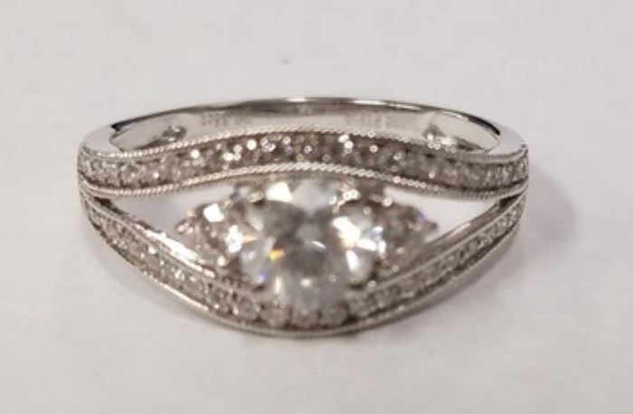 Platinum & diamond ladies ring