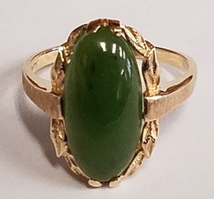 10K Jade ring