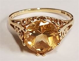 14K Citrine ring