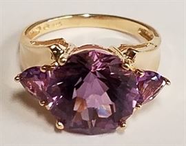10K Amethyst ring