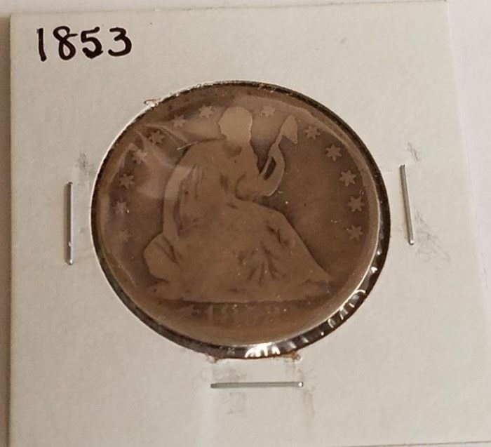1853 Seated half dollar