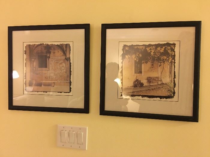 Framed and Matted Photography Art of Italy and Greece. Family Heritage Estate Sales, LLC. New Jersey Estate Sales/ Pennsylvania Estate Sales.