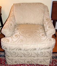 Contemporary club chair.  There is a set of these and a matching sofa